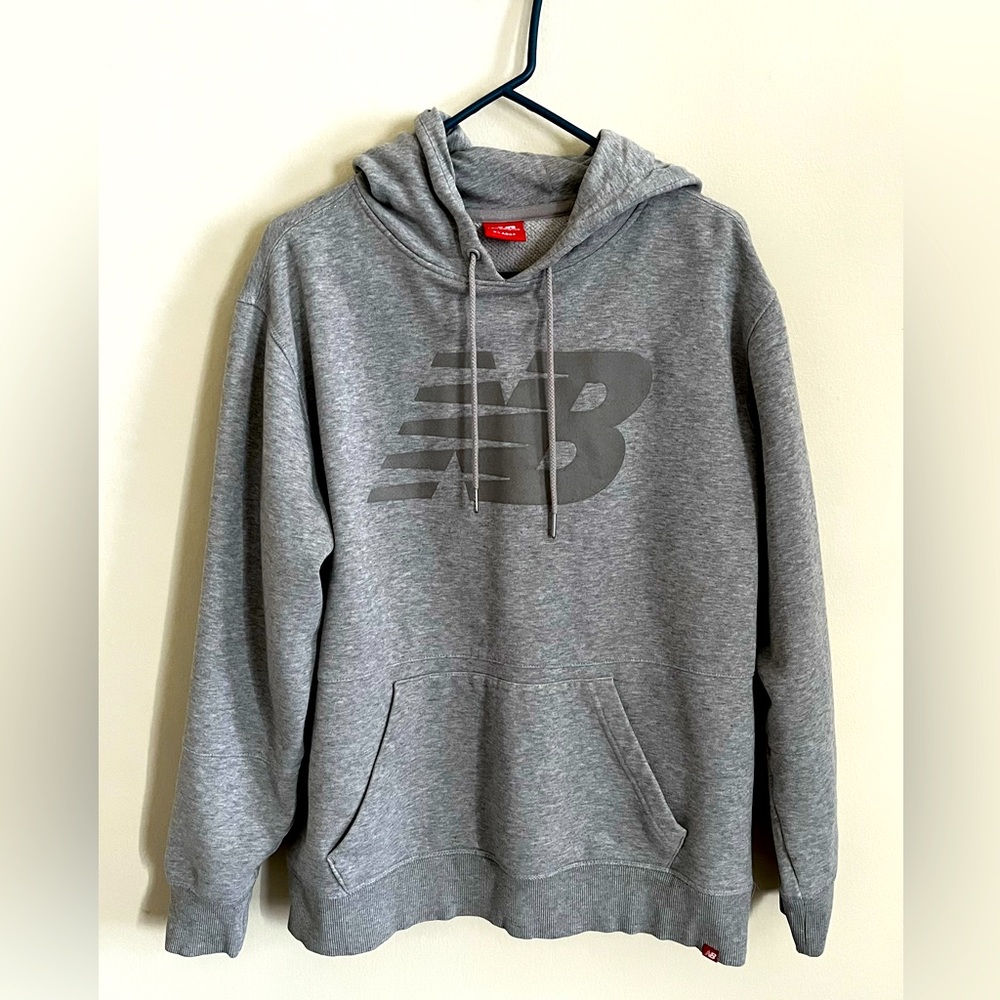 New Balance Grey Unisex Sweatshirt Hoodie